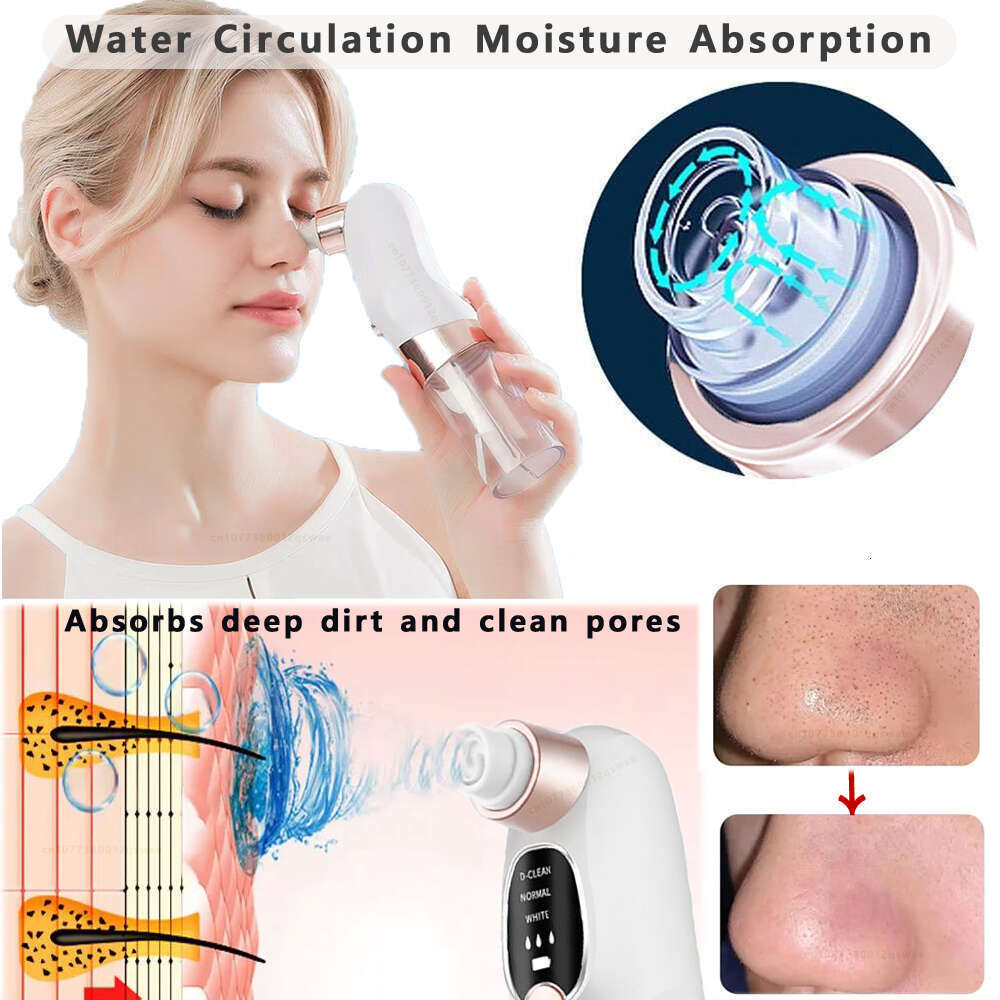 Blackhead Remover Pore Vacuum Face Cleaner Electric Pimple Acne Head Removal USB Rechargeable Water Cycle Black Dot Remove