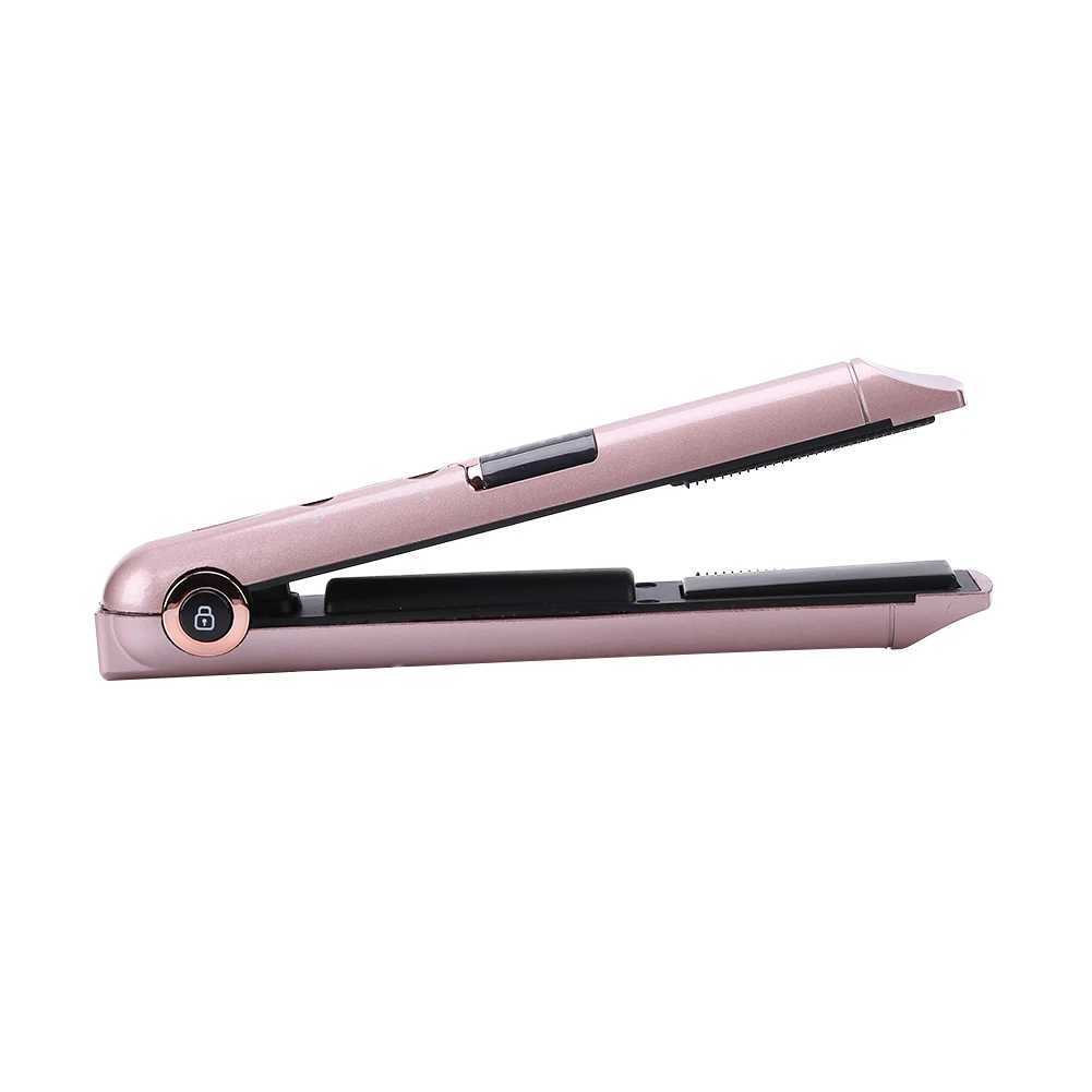 Cordless straightener USB charging 2-in-1 curling wand and straightener for quick heating perfect gift for travel girls/women CL240923