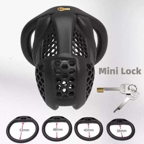 2025 Beehive Pro Breathable Cage for Men Chastity Equipment Mini Lock Type 2 Ring for Men