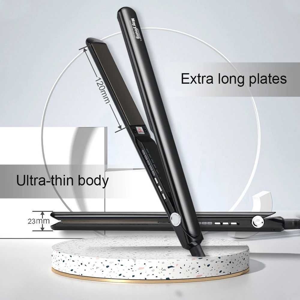 Professional ultra-thin body ultra long titanium plate digital straightener fat iron CL240923