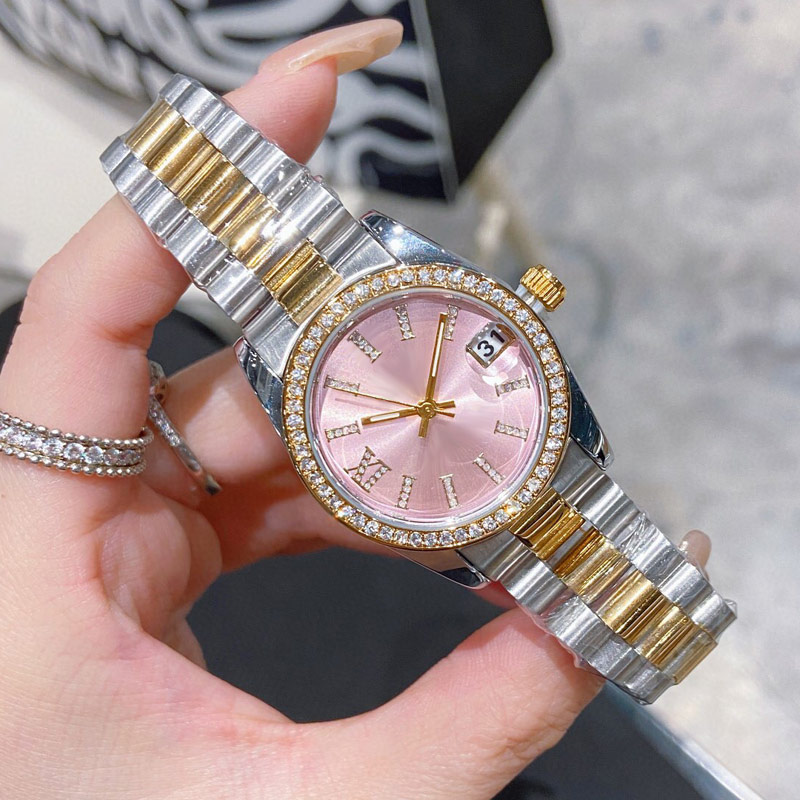 luxury lady watch Designer Diamond Bezel Womens Watches 30mm auto date Wristwatches for women Birthday Christmas Valentine's Mother's Day Gift