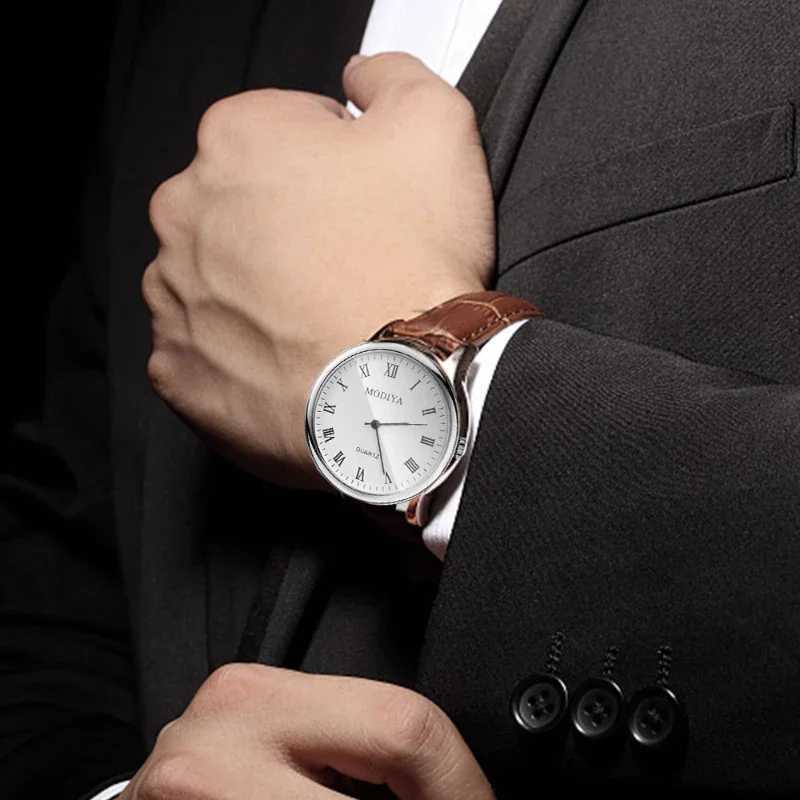 Luxury Mens Watches Business Wrist Watch Leather Strap Analog Watches Quartz Wristwatches Clock Men Women Casual Simple WatchX240923