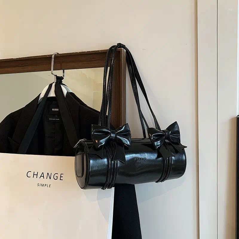 Shoulder Bags JIAERDI Sweet Cool Bow Y2k Hand Bag Women Cute Leather New Soft Pillow Messenger Female Haruku Red Aesthetic