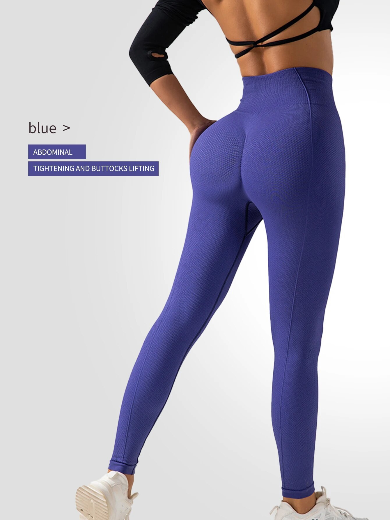 Women's Fiess With Lifted Tight Elastic Sports Pants, Peach Buttoc And High Waist Yoga Pants