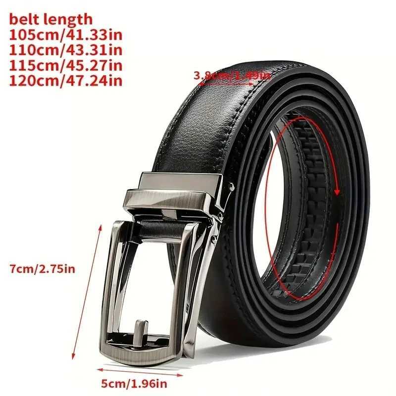 Men belt Leather Belt Metal Alloy Automatic Buckle Brand Luxury Design Waist Belts for Men Strap MaleX240923