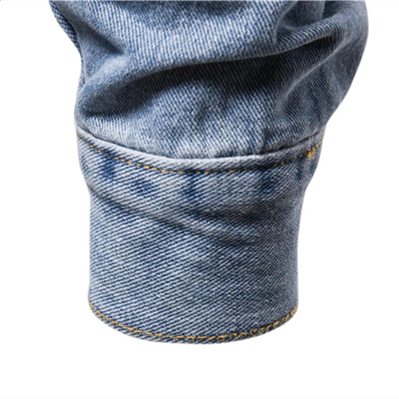 springsummer European fashion mens denim jacket cotton casual slim fit clothing 240921