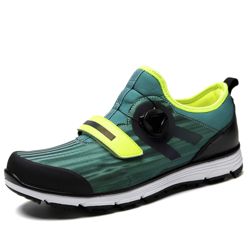 ddmytiger Autumn men's rotary buckle outdoor anti slip and broken nail colorful golf shoes, breathable, lightweight, casual sports shoes C