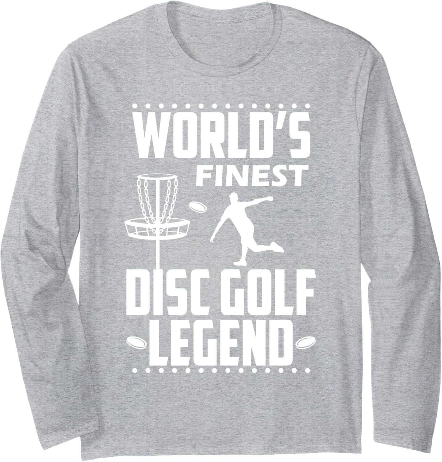 Long Sleeve Shirts for Men sweatshirt Awesome Worlds Finest Disc Golf Legend Disc Sports Gift Long Sleeve Tee Streetwear Casual tops clothes