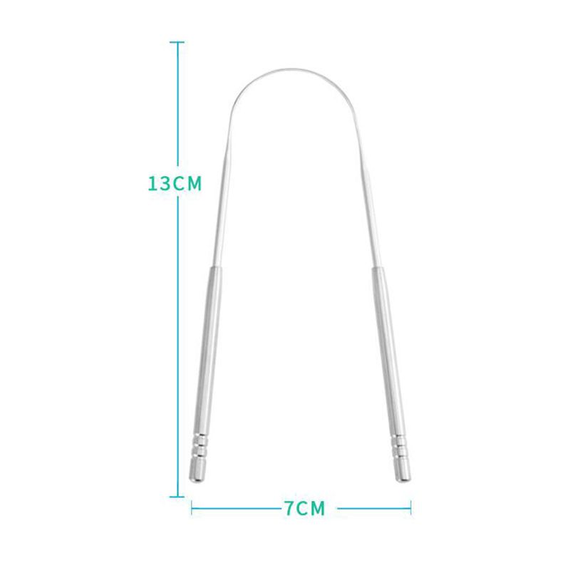 Stainless Steel Tongue Scraper Cleaner Fresh Breath Cleaning Coated Tongue Toothbrush Dental Oral Hygiene Care Tools