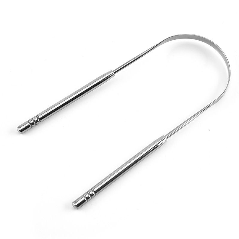 Stainless Steel Tongue Scraper Cleaner Fresh Breath Cleaning Coated Tongue Toothbrush Dental Oral Hygiene Care Tools