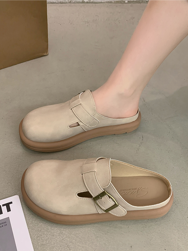 New designer slippers luxury sandals Baotou Half Slippers Women's Outdoor Wear 2024 Spring/Summer New Style Ugly and Cute Soft Bottom Cool Draggi