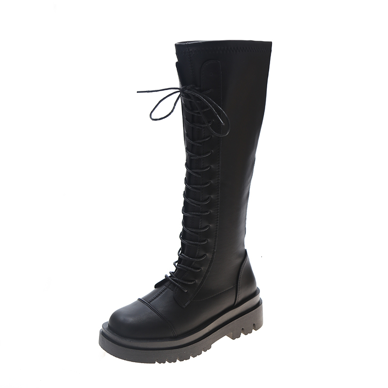 Luxury boot designer Long for women 2024 new autumn and winter slim high tube thick soled long white with fleece small knight boots shoes