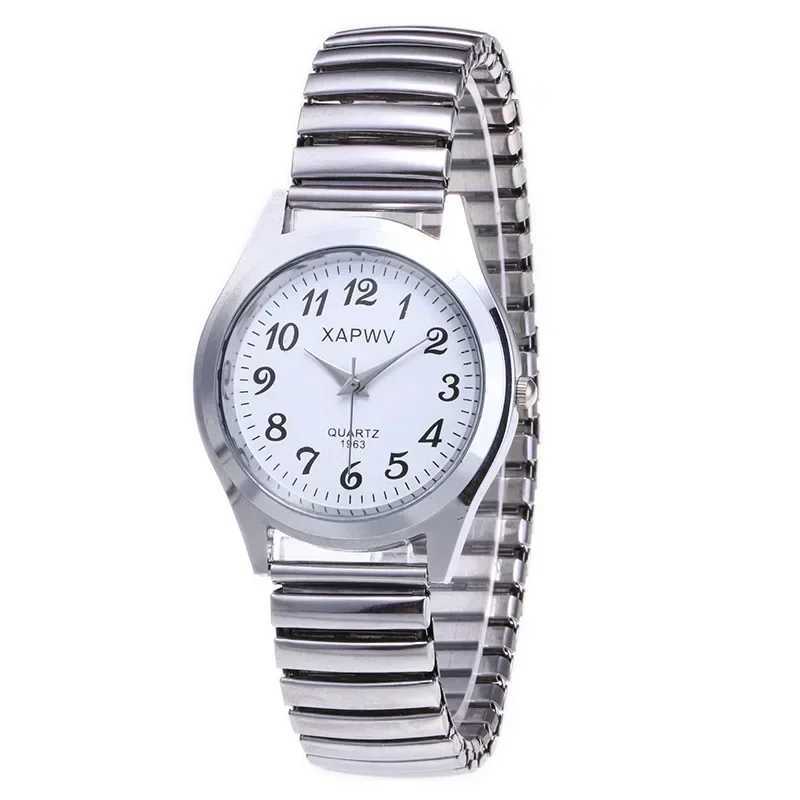 Fashion Women Men Watch Flexible Elastic Band Quartz Wrist Watch Steel Strap Couple Watch Gift Relogios Feminino Reloj MujerX240923
