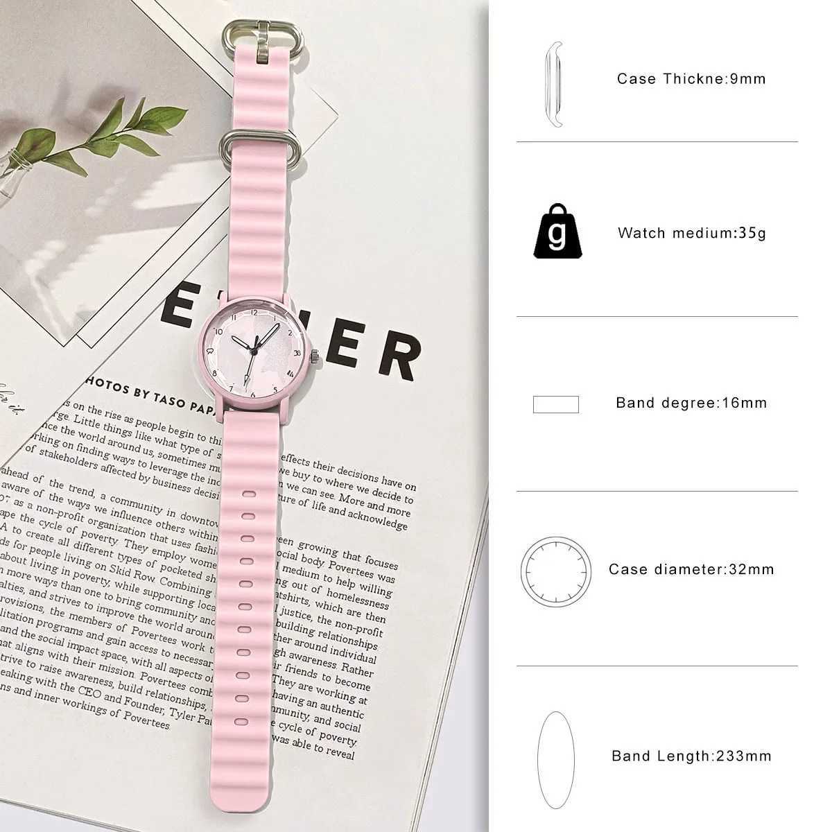 2024 New Women Watch Fashion Silicone Strap Quartz Watch Student Sports Wristwatch Relojes Para Mujer Dropshipping ClockX240923