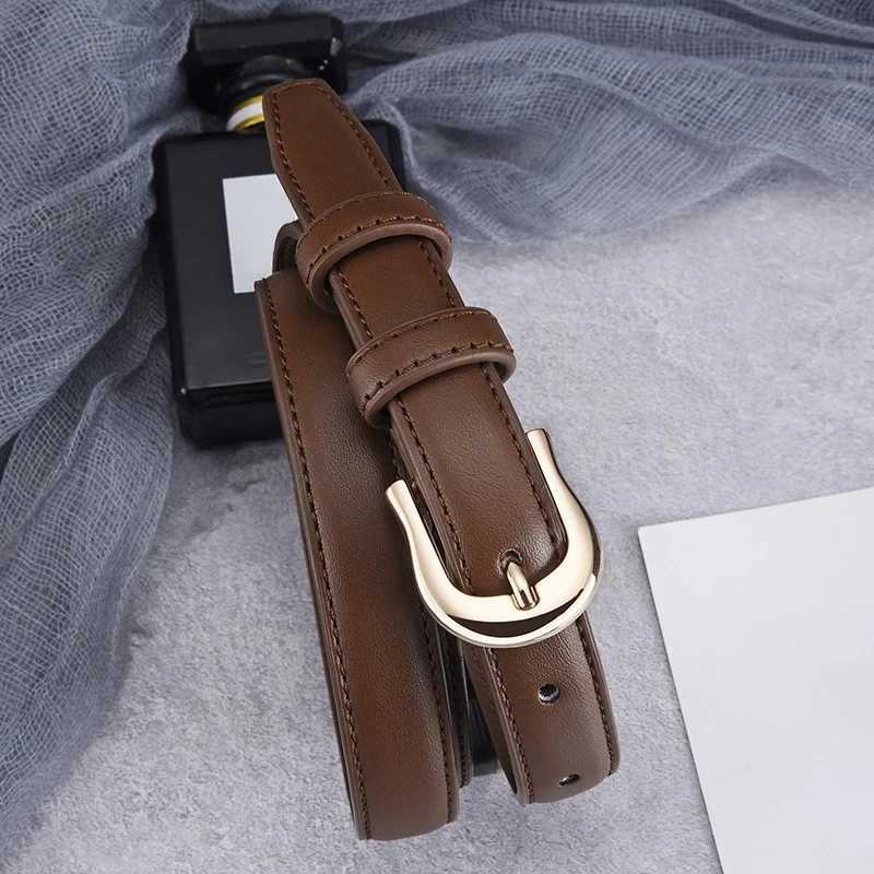 1pc Womens Belt Fashion Simple Versatile Thin Belt Authentic High Grade Trend Soft Belt Paired Western Trousers Jeans Lady BeltX240923