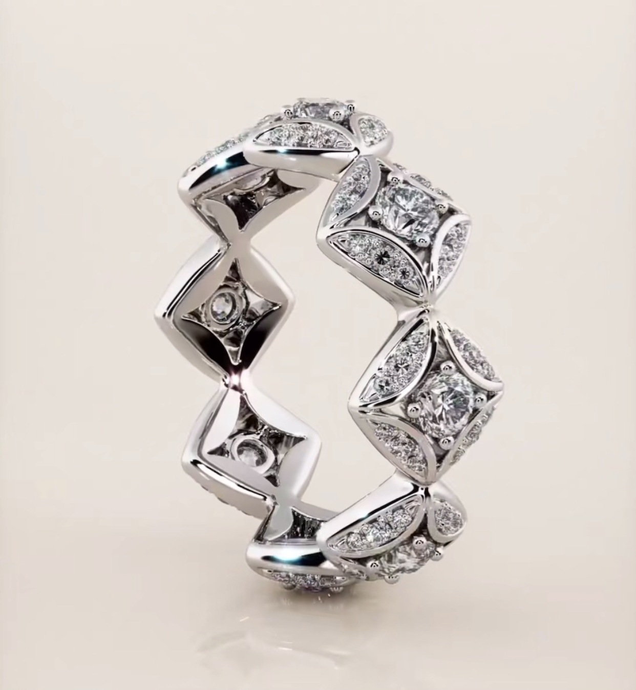 Sterg Sier CZ Dia Full Round Cut Wedding Band Jewelry Ring