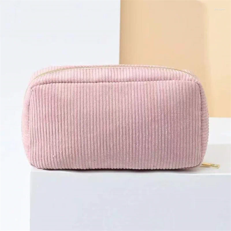 2025 NEW Cosmetic Bags Corduroy Travel Bag Portable Makeup Storage Purses Women Zipper Make Up Organizer Clutch Beauty Case Pouch zhanyishengli