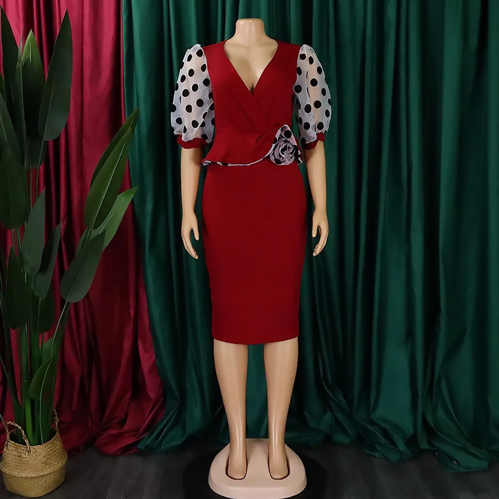 Elegant Womens Professional Office Clothes 2024 V-neck Half Sleeve Set Hip Mid calf Formal Womens Business Work Clothes 240921