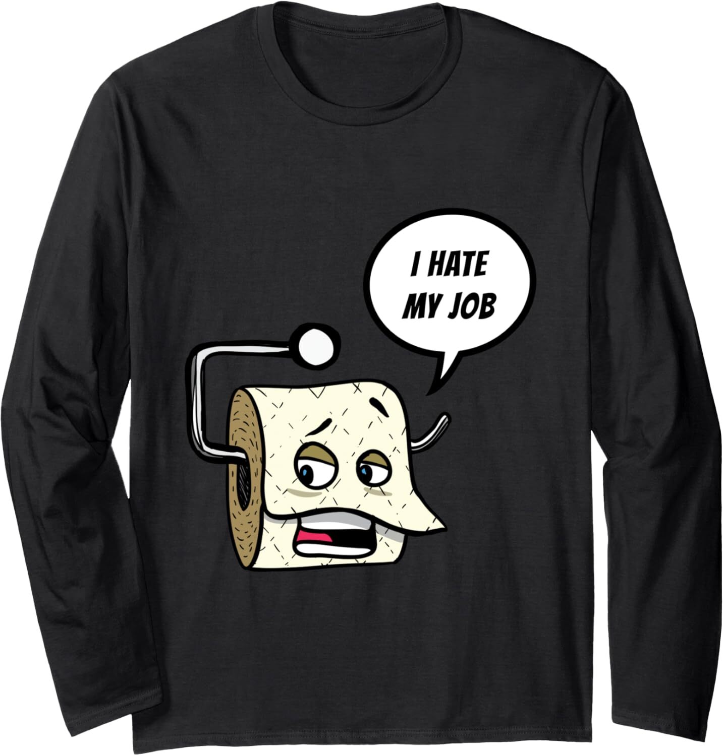 Long Sleeve Shirts for Men sweatshirt I HATE MY JOB Funny Cool Hard Workers Gift Long Sleeve Tee Streetwear Casual tops clothes