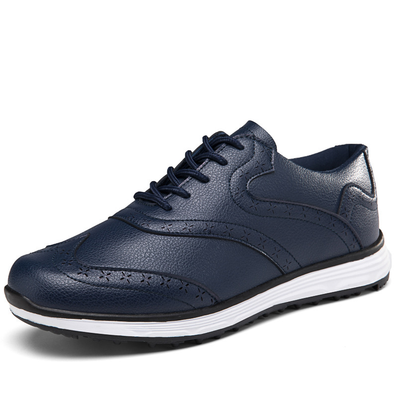 ddmytiger Anti slip nail golf ball oversized waterproof British style sports shoes, men's shoes C