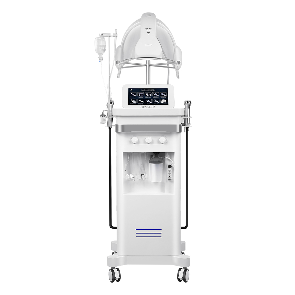 Upgrade beauty Management 10 in 1 Photodynamic Oxygen Mask Anti-acne Wrinkle Removal H2O2 Microdermabrasion Face Aqua Peeling Bubble Face Beauty Machi