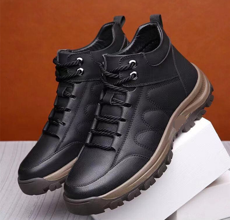 2024 autumn and winter new casual sports men's plus veet cotton shoes for men