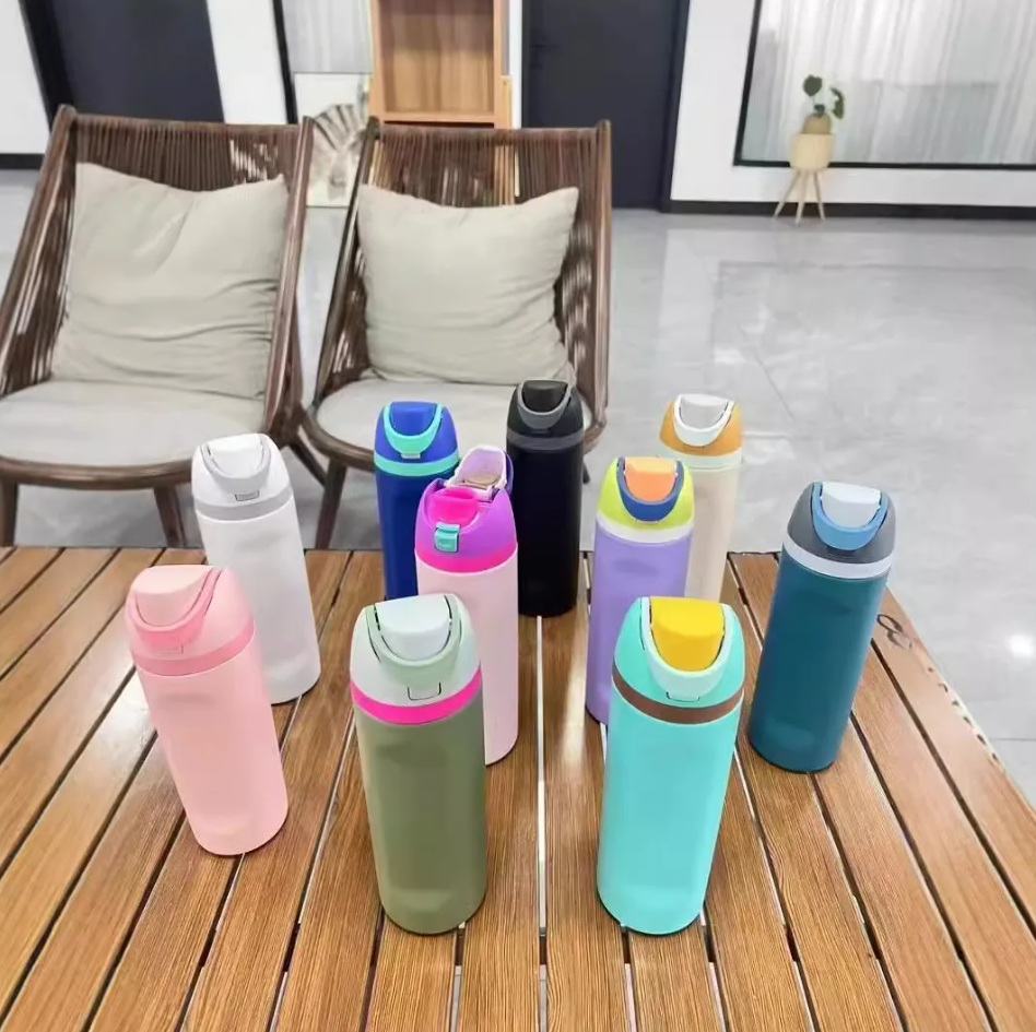 Three Capacity owala sports style stainless steel tumblers 19oz 24oz 32oz out going water bottle drinking tumbler outdoor camping cup vacuum insulated