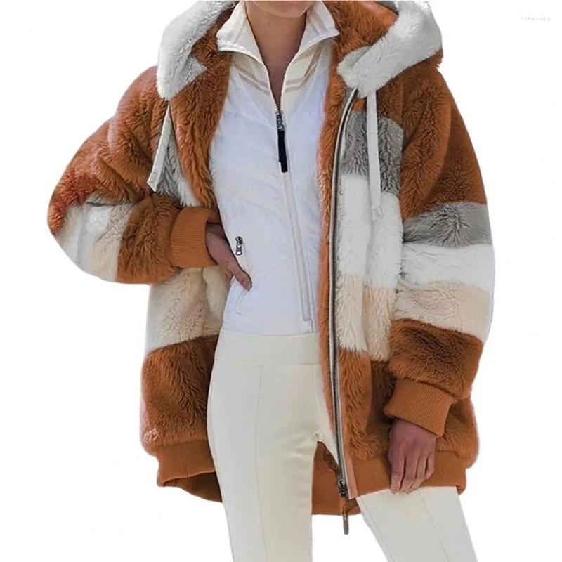 Women's Jackets: Stylish Hooded Winter Coat With Color-Matching Cuffs