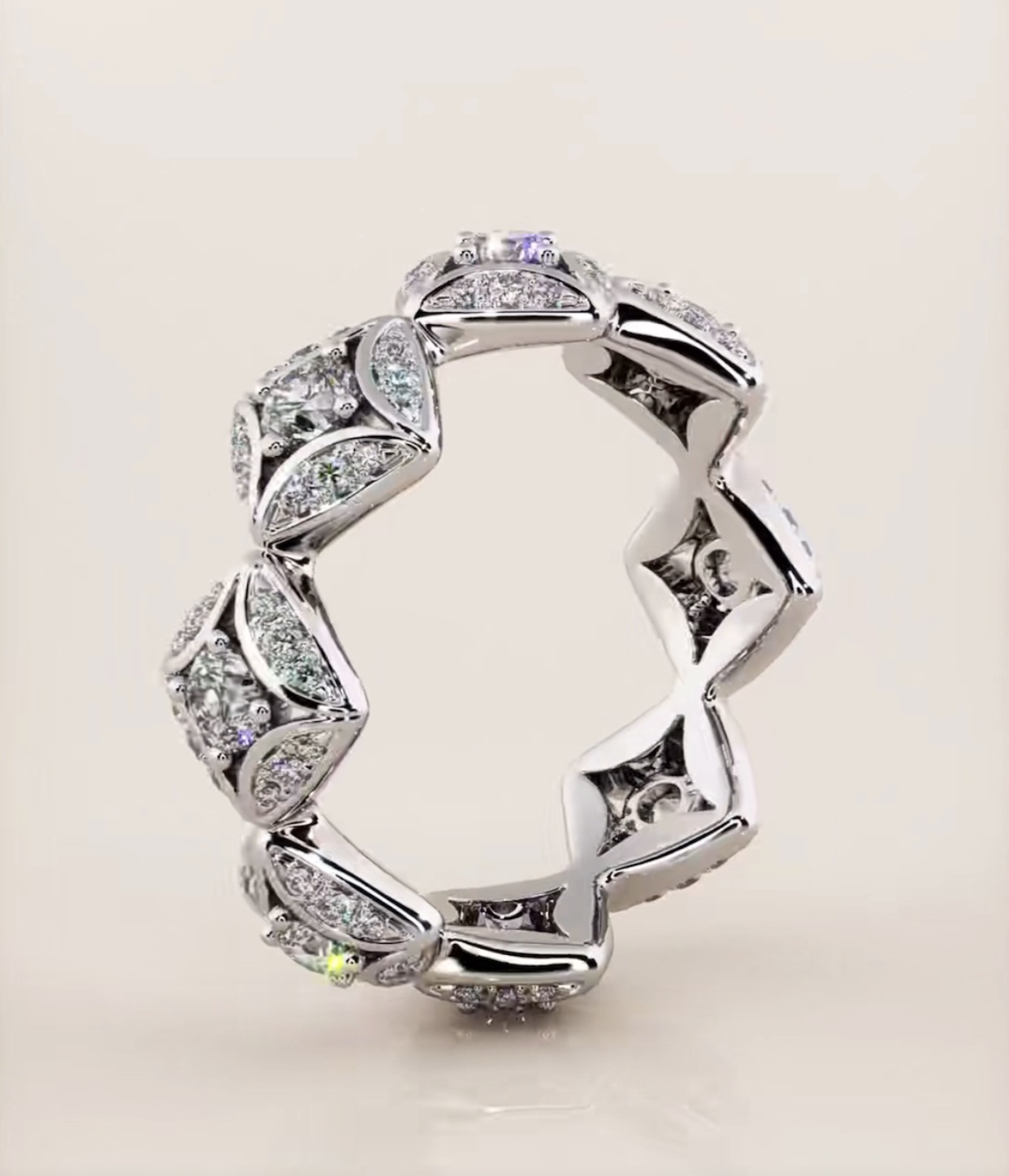 Sterg Sier CZ Dia Full Round Cut Wedding Band Jewelry Ring