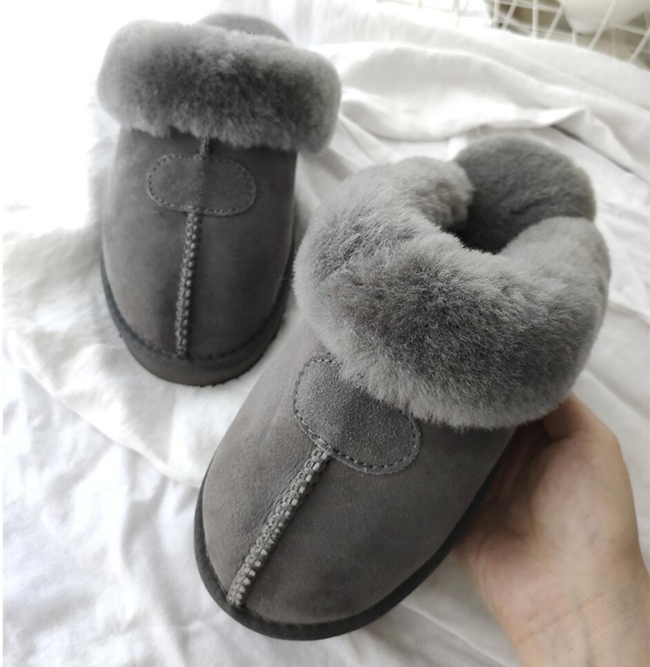 Sheepskin Fur Slippers | Anti-Slip Cozy Warm Wool House Shoes for Women dh910320090