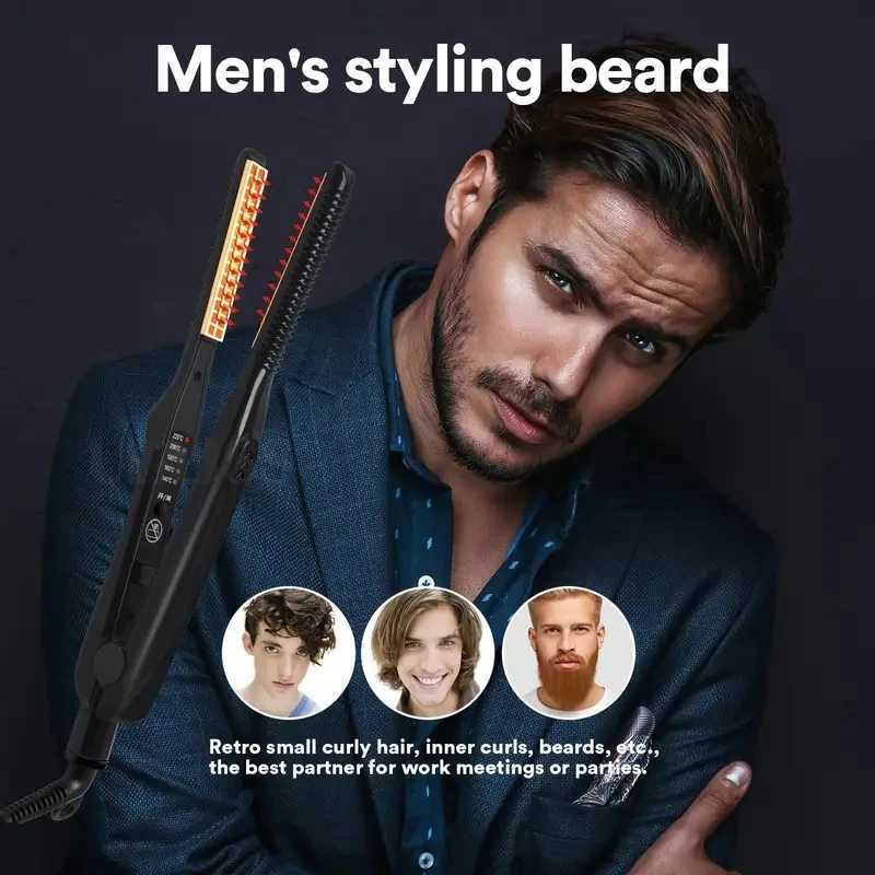 Small flat iron mini straightener for short hair fast heating 3/10 inch beard straightener CL240923