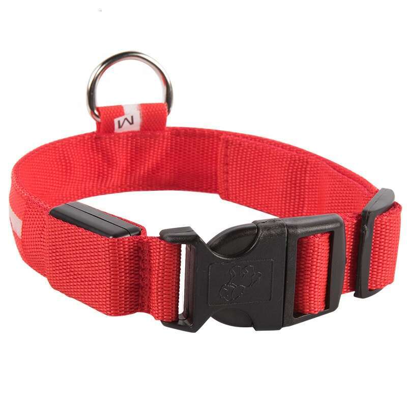 Adjustable LED flashing training dog luminous fluorescent collar, pet supplies