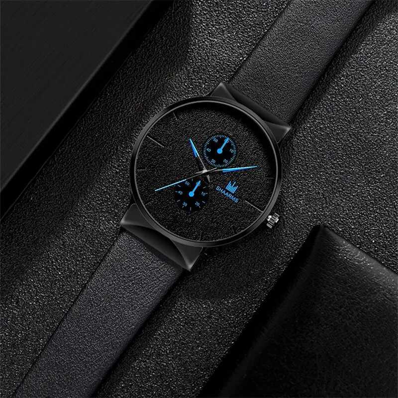 2pcs Set Fashion Mens Sports Watches Man Business Quartz Wristwatch Luxury Men Casual Clock Watch Relogio MasculinoX240923