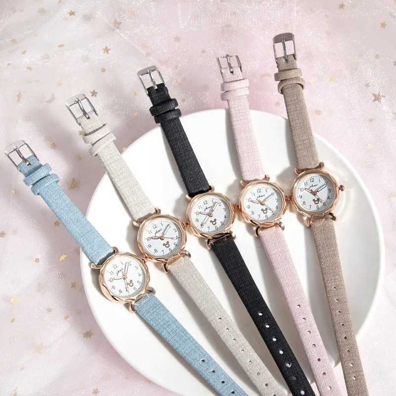Popular new launch ladies cute little mouse head quartz watch gift watchX240923