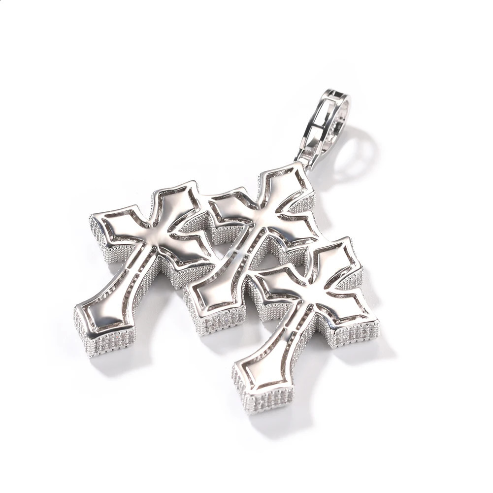 UWIN Vintage Triple Cross Pendant Punk y2k Accessories Choker Men Hiphop Necklace Men Chain Jewelry Gift 240914