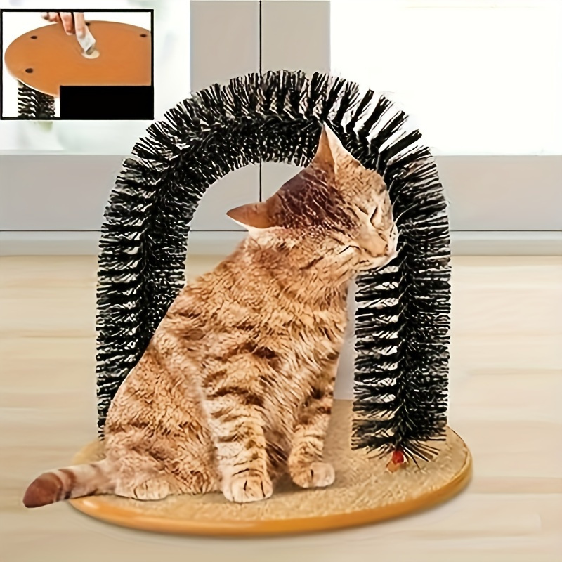 Arch-Shaped Cat Scratcher and Fur Remover for Pets