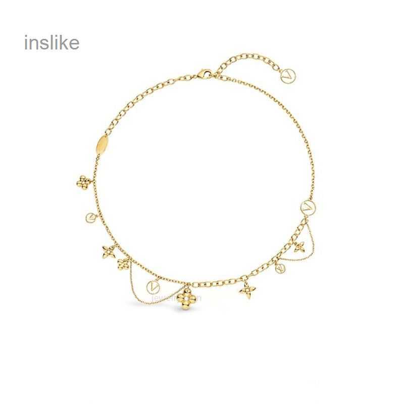 Bracelet Designer chains necklaces pendant necklace for women men pink plate small flower letter womens chain bracelets luxury fine jewelry set girl gift party