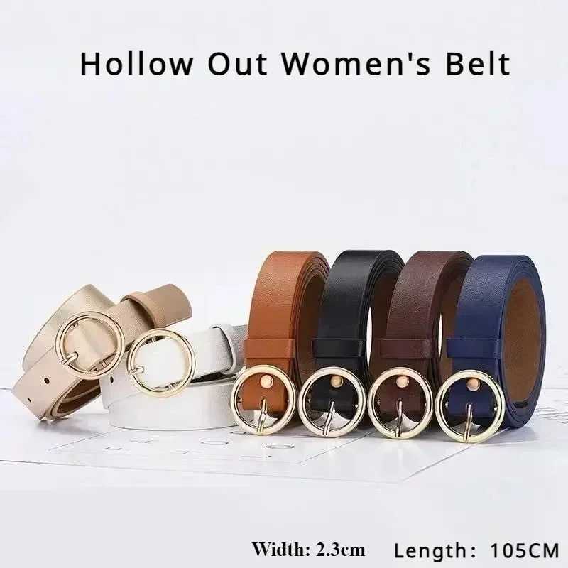 Women Genuine Leather Belt Fashion High Quality Vintage Luxury Brand Waistband Pin Buckle Brown Solid Color Belt LadiesX240923