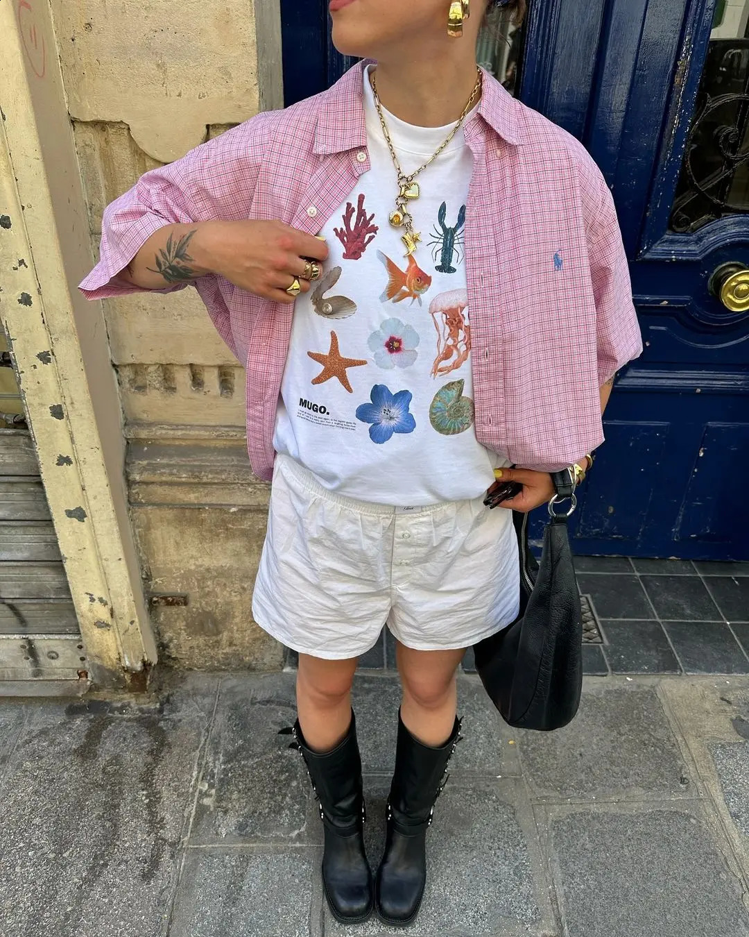 Harajuku Cute little details Graphic T Shirts Casual Streetwear Gothic Clothes Cotton Oversized Y2k Top Goth Women Clothing 241223