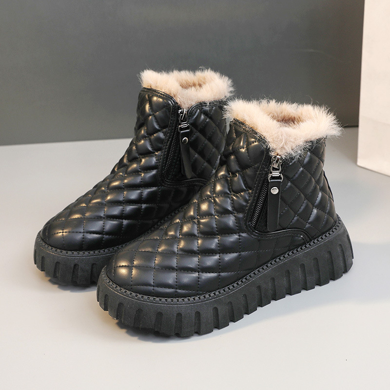 2025 Hot Sale Warm Cotton Shoes Women's Plush Fashion Snow Boots