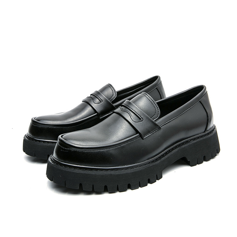 Patent Leather Shoes with Thick Soles Loafers Fashion Luxury Men Slip on Mocassin Shoe Breathable Homme Zapatos De Hombre Flats NOXYZ34