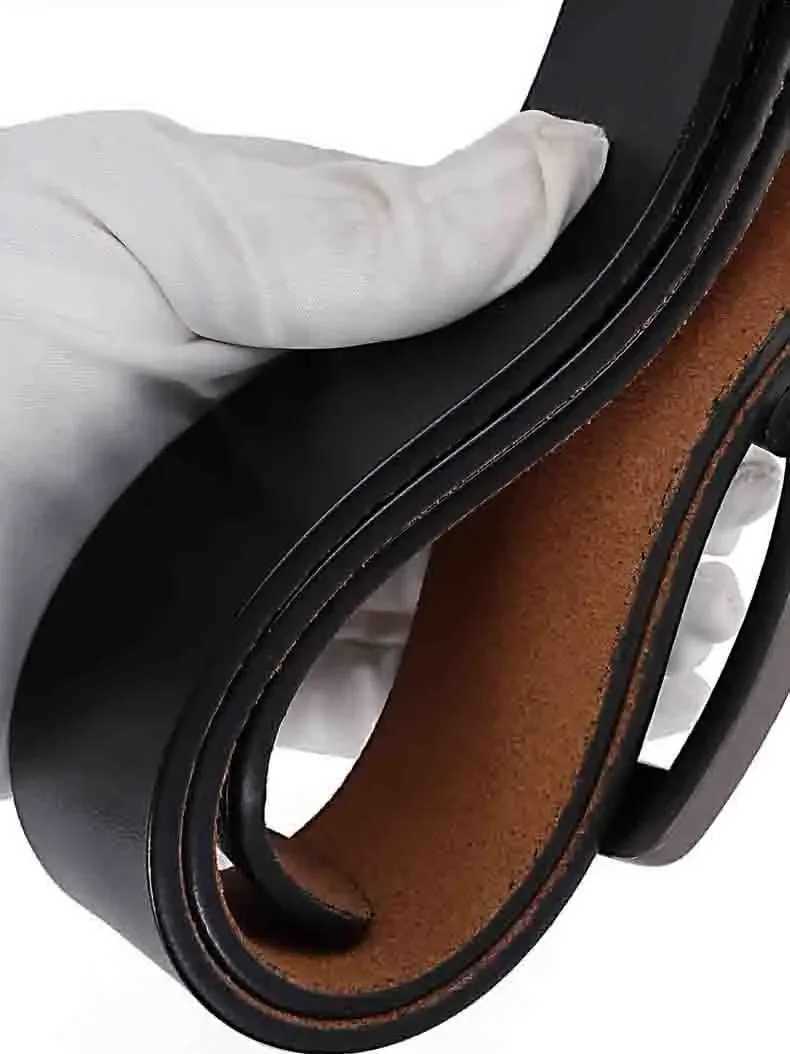 2023 Real Genuine Leather Belts for Men Luxury Designer Brand High Quality Plus Size 130 140 150 160 170 cm Male Pin Buckle BeltX240923