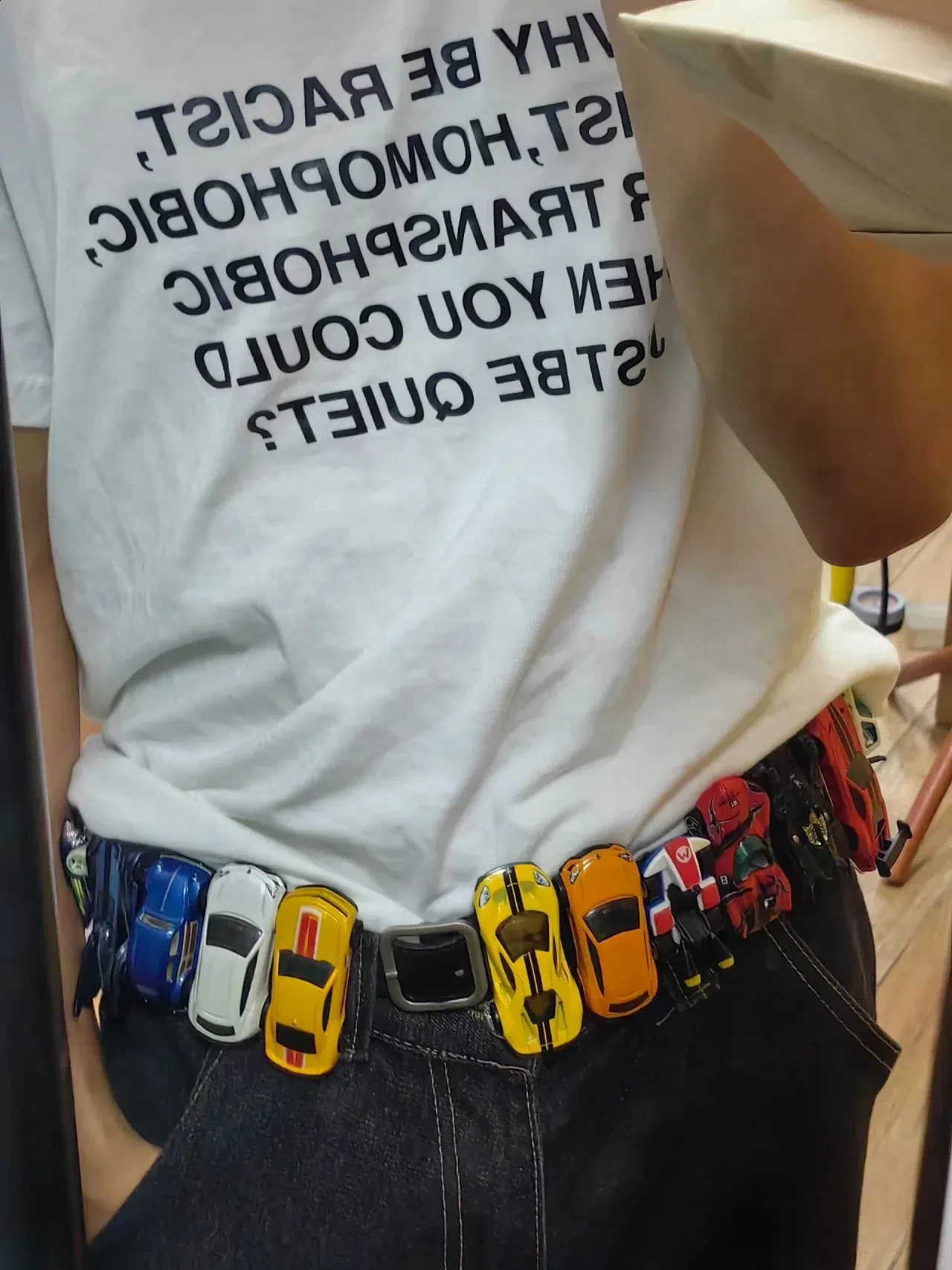 Creative Racing Model Belt Y2k Streetwear 18pcs Model Decorative Belt For Men Women Clothes Accessories 240903