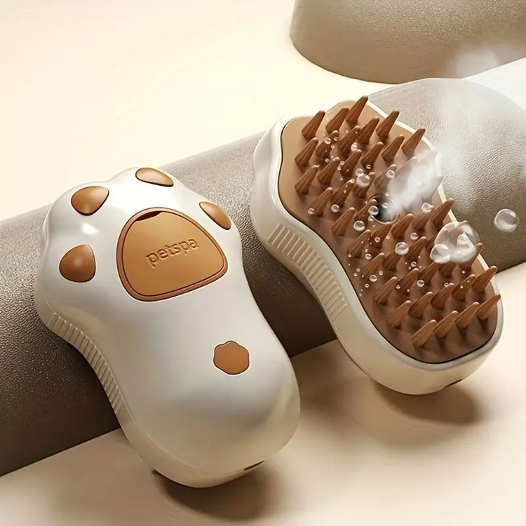 Steam Cat Comb for Dander Reduction - Multi-Functional Pet Debris Shampoo Alternative