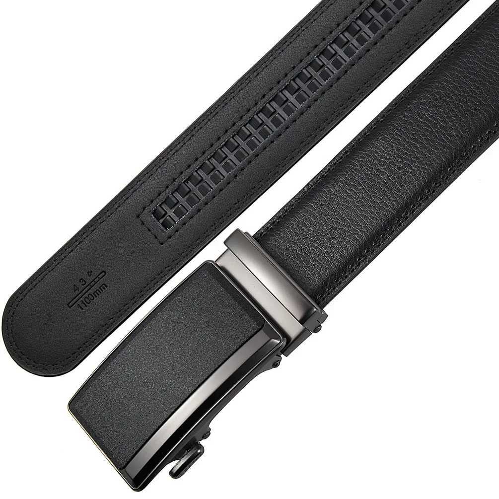 Plus Large LONG Size 130 140 150 160 170cm Mens Leather Belts Fashion Automatic Buckle Cowskin Male Luxury Brand Designer BeltXJ250210