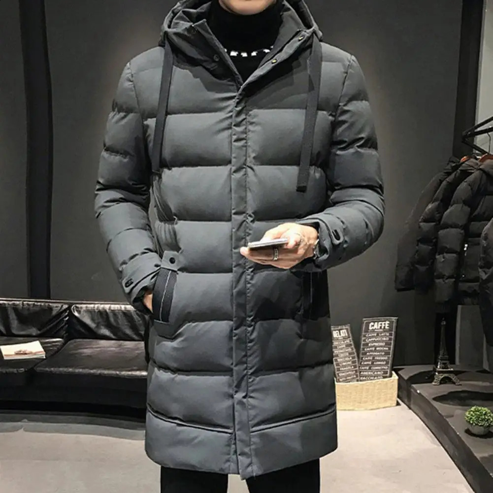 Cotton Coat with High Collar Mens Ultimate Warmth Winter Parka Down Coat with High Collar Hood for Wind for Maximum for Wind 240912