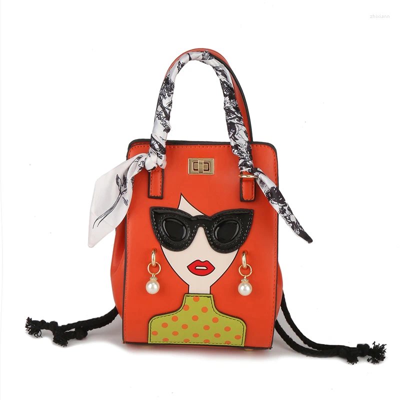 Totes Brand Beauty Glasses Handbags For Women High Quality PU Shoulder Bag Cute Scarf Purses And Crossbody zhanyishengli