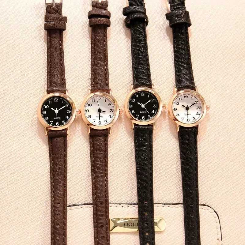 New Exquisite and Practical Ladies Luxury Design Leather Watch Ladies Quartz Wristwatch Women Small Round Dial Clock Reloj MujerX240923