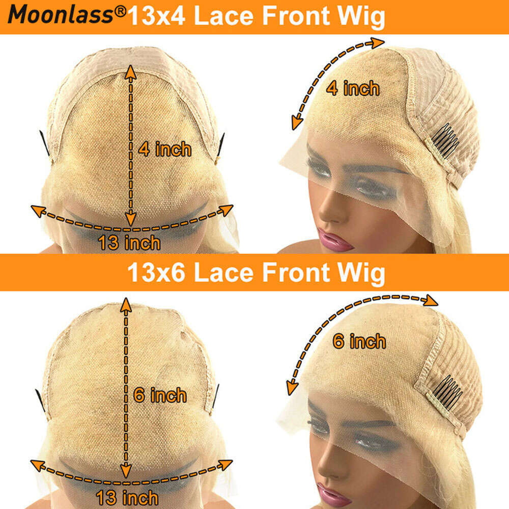 Glueless Highlight Ash Blonde Straight Wig 100% Human Hair 180 Density 13x6 Lace Front Preplucked Natural Remy Wigs