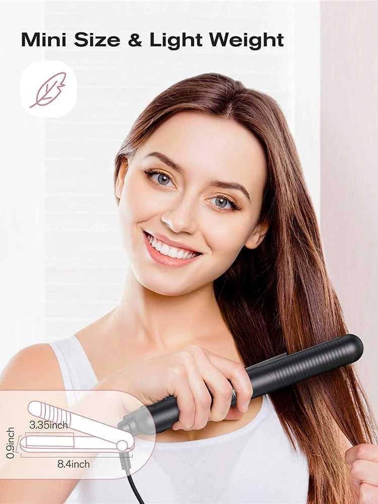 2024 KIPOZI Small Flat Iron for Short Hair Travel Size Ceramic Straightener Lightweight Portable Small Straightener CL240923
